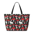 thumbnail image 2 of Naloa Red Mushrooms Large Capacity Beach Bag, Waterproof Sandproof Beach Swim Pool Bag Tote Bag for Women, 2 of 7