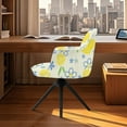 thumbnail image 3 of Xixirimido Lemon Abstract Floral Pattern Swivel Accent Dining Chair Cover Stretch Mid Back Accent Office Desk Chair Slipcover Soft Arm Chair Protector for Home Office, 3 of 7