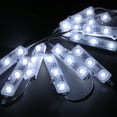 thumbnail image 3 of M&T Displays 2x50 pcs 2835 3 LED Module 12V DC 10000K White 100LM 160 deg Lens Adhesive Tape Male Female Jack IP67 Water Resistant Outdoor Letter Sign Billboard Backlight Home Garden Party Decoration, 3 of 8