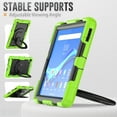 thumbnail image 4 of Dteck for Lenovo Tab M10 FHD Plus Case 10.3" with Built in Screen Protector, Heavy Duty Shockproof Child Proof Rugged Case with Rotating Handle Stand,Green, 4 of 7