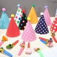 thumbnail image 4 of 1 Juego de decoraciones para fiestas, sombreros de fiesta, coronas de papel, sombreros coloridos de cumpleaños, sombreros cónicos, 4 of 7