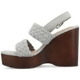 thumbnail image 2 of Journee Womens Ayvee Buckle Platform Wedge Sandals, 2 of 9
