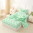 thumbnail image 2 of Erosebridal Teens Green Bowknot Twin Sheet Sets 3pcs,Cute Polka Dots Bowtie Bedding for Kids Girls,Super Cozy Room Decor, 2 of 5