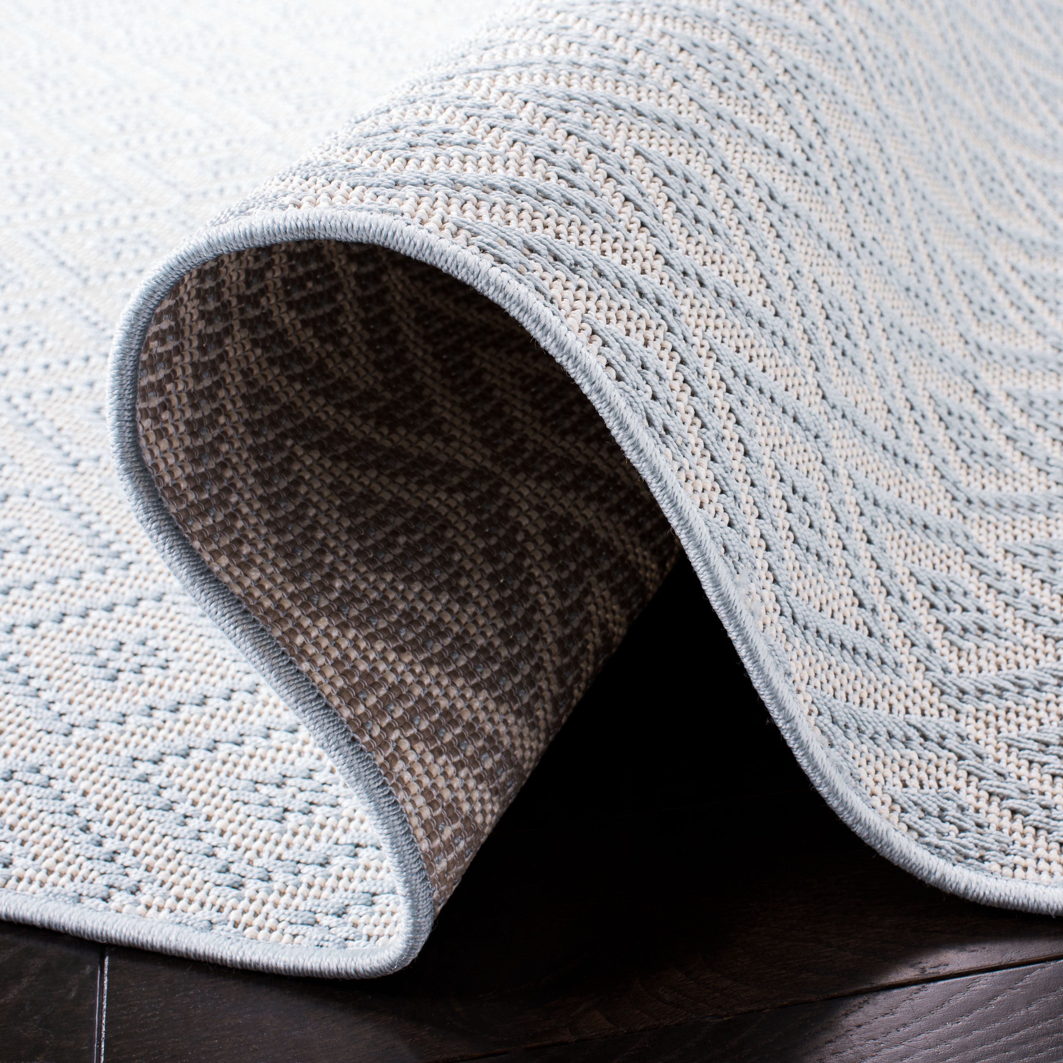 SAFAVIEH Martha Stewart Outdoor MSRO337J Aqua/ Cream Rug