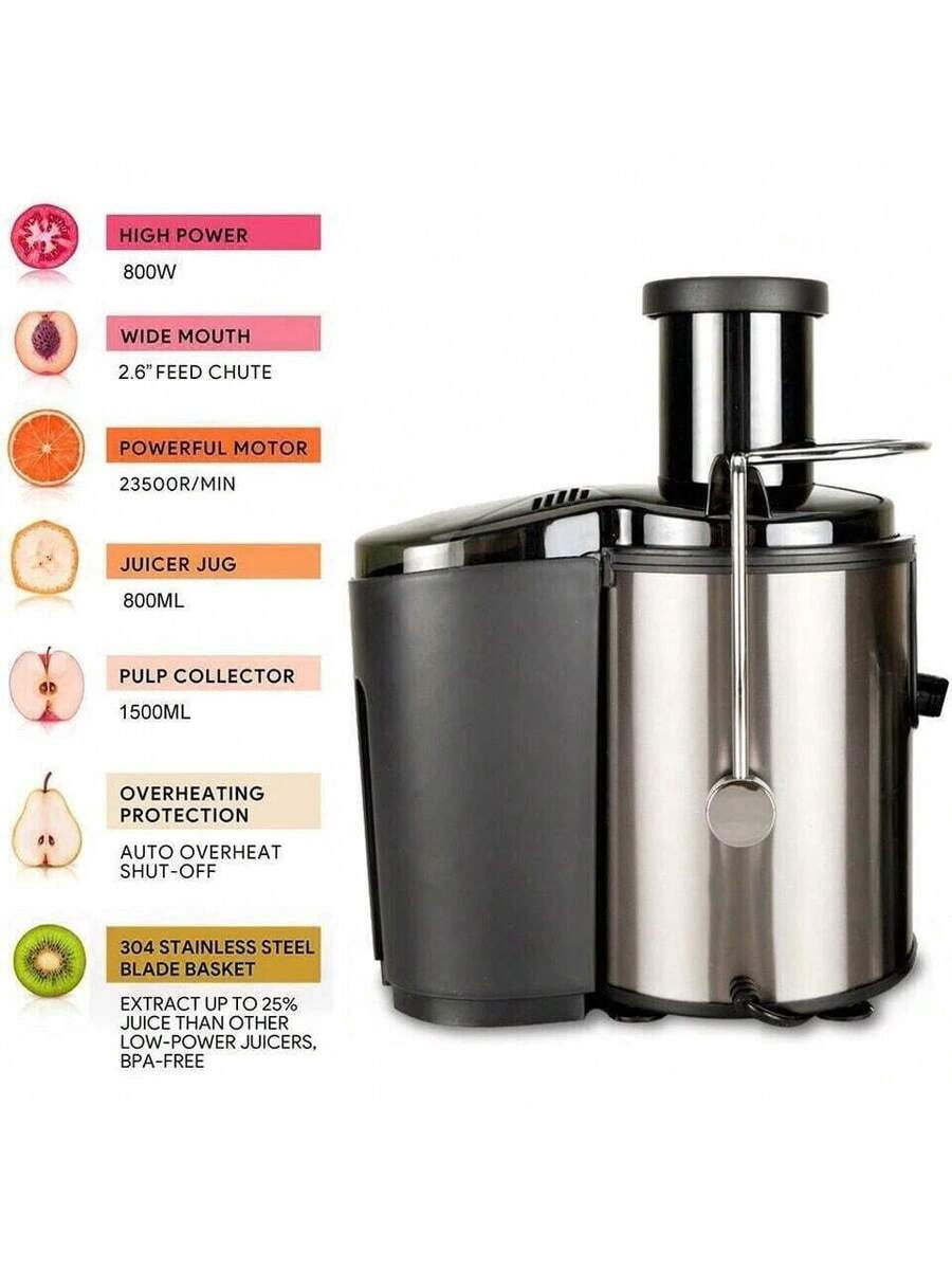 800W Electric Juicer Fruit Vegetable Blender Juice Extractor Citrus Machine New