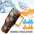 thumbnail image 3 of Halloween 40oz Insulated Pumpkin Tumbler with Handle and Straw Lid – Coffee Travel Mug – Spooky Gift Cup, 3 of 5