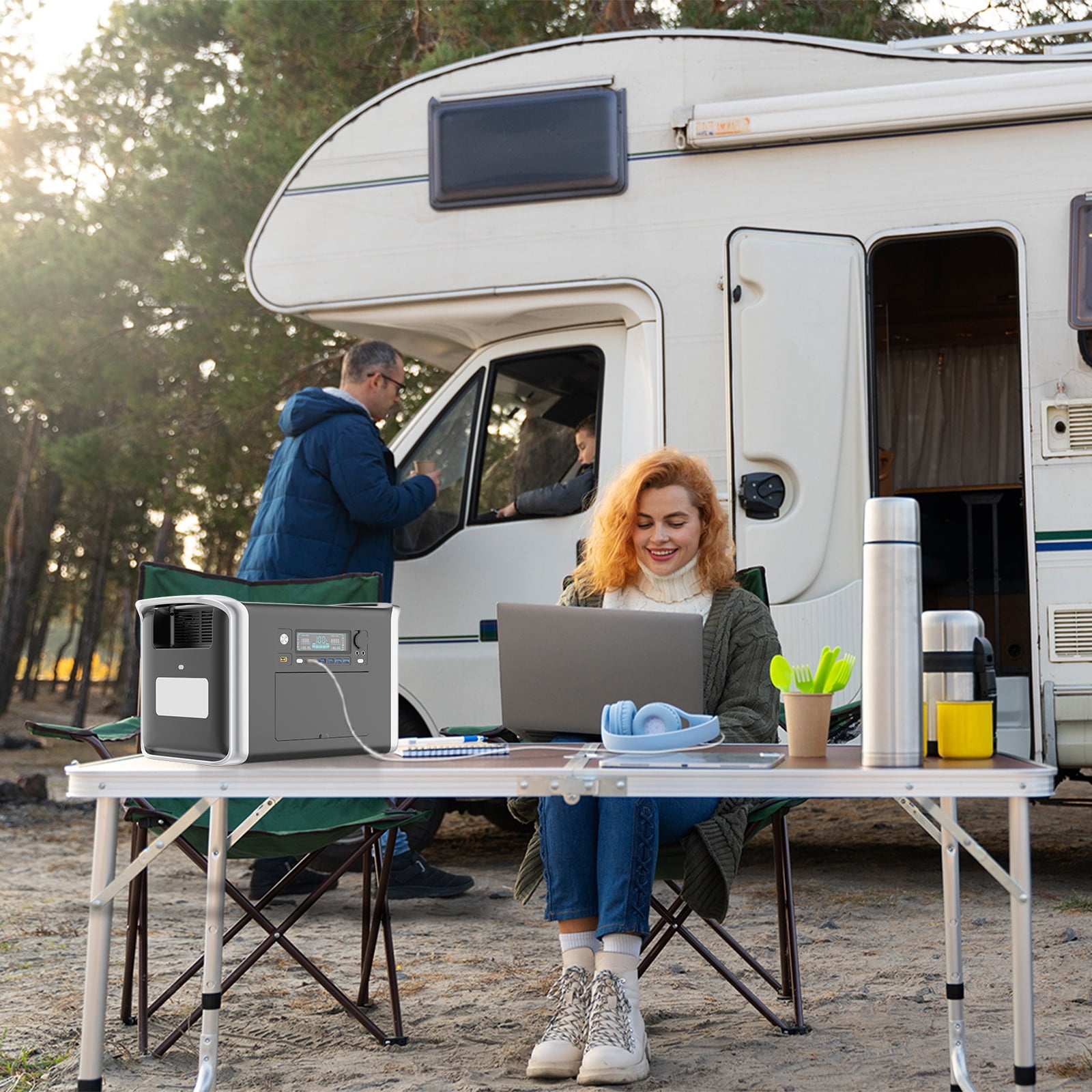 Ctolity 2400W Portable Power Station 2048Wh 640000mAh Outdoor Solar Generator for Camping