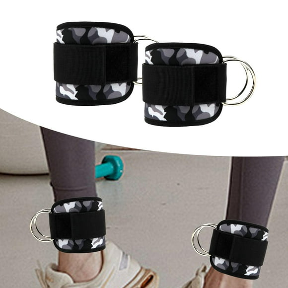 2 piezas Corturas de tobillo para la máquina de cable de la máquina del tobillo para sobornos livianos de 7 mm de espesor D Extensión de la pierna y gris