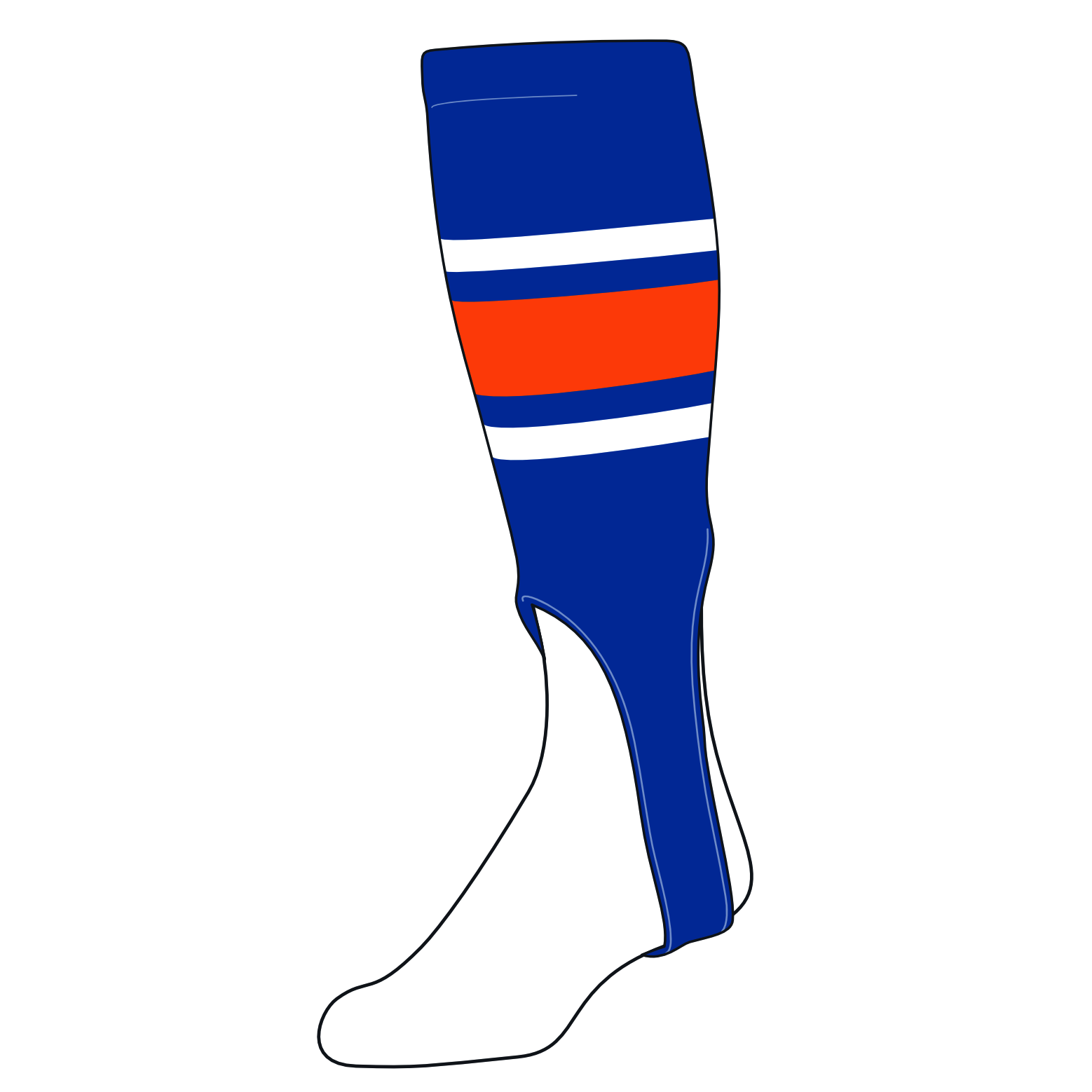 TCK Baseball Stirrups Medium (200E, 7in) Royal, White, Orange Walmart