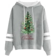 thumbnail image 3 of WILLBEST essentials hoodie Women's and Winter Fashionable Christmas Tree Print Drawstring Hooded Sweatshirt hoody ladies, 3 of 3
