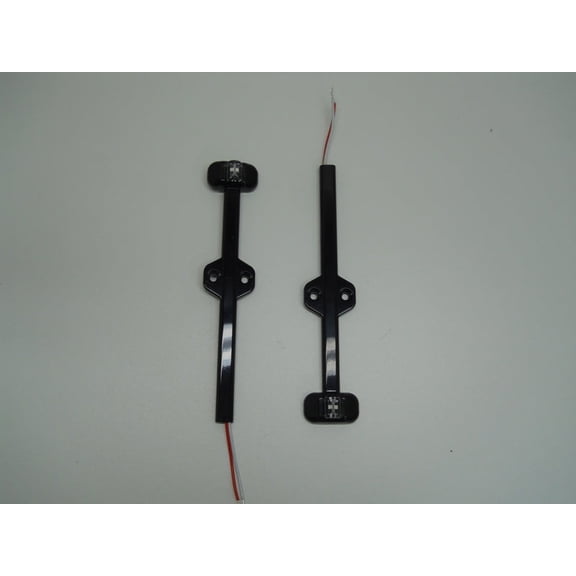 1 Pair Tecniq Red/Amber Trailer Fender Marker Light Black case LED