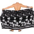 thumbnail image 4 of HAPPY BAY Men's Bath Trunk Swimsuits Sarong Pareo Beach Wrap One Size Black-T411 Summer Vacation Aloha, 4 of 4