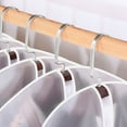 Garment Bag with Zipper, Clear Clothes Coats Cover Bags, Hanging