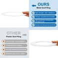 thumbnail image 4 of shiyou-Goof Rings Inner Diameter 4.13", Outer Diameter 5.91", 4 Pcs Metal Goof Rings Cover Recessed Light Trim for Ceiling Wall Fixtures Can Lighting Down Light LED, Matte Finish White, 4 of 4