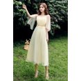 thumbnail image 1 of Bridesmaid Dress Women's Mid-length Sisters Slimming Shoulder Fairy Elegant Evening Dress Host Performance, 1 of 6