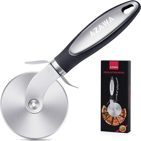 

Pizza Cutter Wheel Food Grade Stainless Steel Super Sharp Pizza Cutter Heavy Duty Pizza Slicer Wheel Cutter with Non Slip Handle and Finger Protector