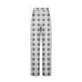 thumbnail image 3 of Aboser Black and White Plaid Pajama Pants Womens Soft Lounge Pants Casual Wide Leg Pjs Buttoms Loose High Waist Sleepwear Cozy Long Pants with Pockets, 3 of 5