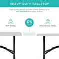 thumbnail image 3 of 6ft Plastic Folding Table, Indoor Outdoor Heavy Duty Portable w/Handle, Lock for Picnic, Party, Camping - Light Gray, 3 of 10