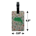 thumbnail image 5 of Chameleon Floral Wallpaper Rectangle Leather Luggage Card Suitcase Carry-On ID Tag, 5 of 7