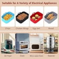 thumbnail image 3 of Silicone Pot For Air Fryer Kitchen Bbq Heating Baking Pan Rectangle Anti-scalding Hand Cover, 3 of 3