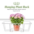 thumbnail image 4 of KAKOWELY 1pc Rectangular Flowerpot Hanging Rack Balcony Flower Rack for Home (White),12.8X"X6.1"X4.33", 4 of 5