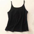 thumbnail image 2 of Timegard Cotton Linen Tank Tops for Women Round Neck Ruched Spaghetti Strap Loose Lightweight Tops Camis, 2 of 7