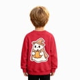 thumbnail image 5 of CAUYDY Girls Boys Halloween Sweatshirt Kids Cute Ghost Pumpkin Graphic Sweatshirts Crewneck Pullover Long Sleeve Shirts,, 5 of 9