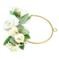 thumbnail image 4 of Floral Hoop Metal Ring Wreath Artificial Wall Hanging Wreath for Wedding Home Coffee ShopRound, 4 of 9