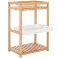 thumbnail image 2 of SAFAVIEH Akio Farmhouse 3 Tier Shelf, White/Natural Bamboo (18.5 in. W x 12.7 in. D x 28.3 in. H), 2 of 8