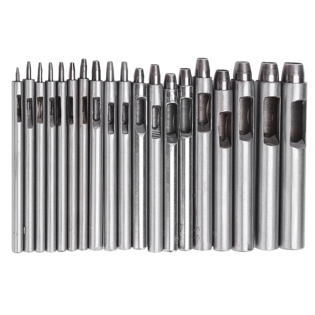 Juego de herramientas para perforar agujeros, accesorios de bricolaje para manualidades de cuero redondos y rectos de 0,5~10 mm