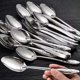 thumbnail image 1 of Cuchara de postre de acero inoxidable de 10 piezas con diseño elegante, perfecta for helado y sandía, utensilio de cocina perfecto for servir frutas y sopas durante las comidas familiares., 1 of 3