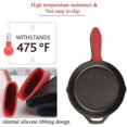 thumbnail image 2 of Silicone Hot Handle Cover Heat Resistant Silicone Handle Grip Non Slip Cast Iron Skillet Handle Cover Kitchen Accessory Protects Hands from Hot Pan Handles, 2 of 5