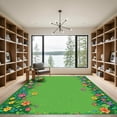 thumbnail image 2 of ODIKA 6'x9' Machine Washable Non-Slip Area Rug, Cottagecore Bright Green High Traffic Rug, Green, 1050621, 2 of 7