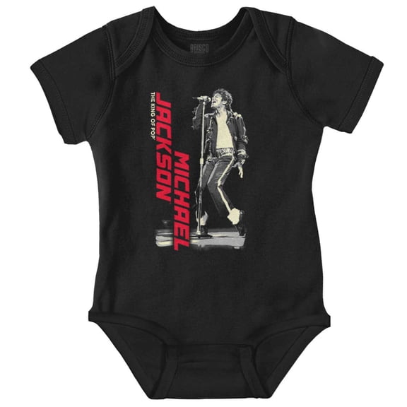 Michael Jackson King of Pop Toe Stand Romper Boys or Girls Infant Baby Brisco Brands NB