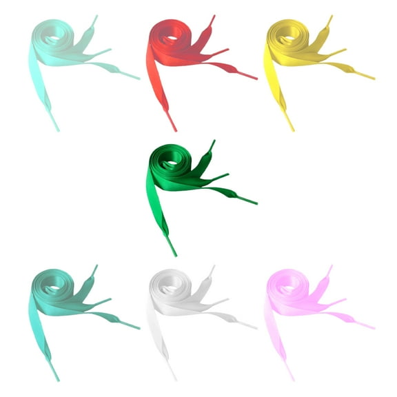 PBPBOX 7 Pairs Satin Shoe Strings for Sneakers Assorted Color Brighten Shoes