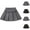 Gray, variant on uublik Pleated Skirts for Girls Gray Pleated Plaid Mini Skirt with Shorts Girl Uniform School Tennis Skater Skirts Skort Size 3T-11