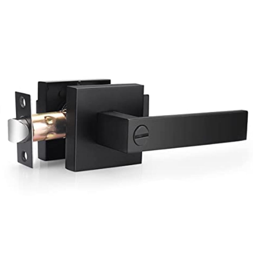L-shaped door lock frosted black - bathroom model - 1 set - Walmart.com