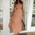 thumbnail image 1 of WILLBEST Robes d'Automne pour Femmes, Robe Décontractée Confortable Sans Manches à Col en V, Grande Taille, Mode S Long, 1 of 4