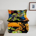 thumbnail image 5 of Manfei Sporty Motorbike Twin Comforter Sets,Colorful Letter Print Bedding Set,Black Reversible,2pcs,1 Comforter and 1 Pillowcase, 5 of 7