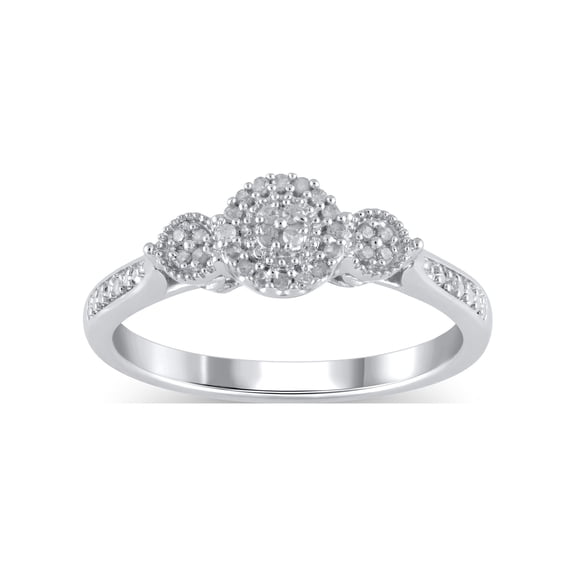 1/10 Carat T.W. (I3 clarity, J-K color) Hold My Hand Diamond Promise Ring in Sterling Silver, Size 7