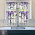 thumbnail image 5 of Purple Flower Butterfly2(1) Kitchen Curtain Valance 3 Piece Home Curtains and Valance Set Curtain Sink Window Decor Window Treatment Tier 27.5x36 Length, 5 of 6