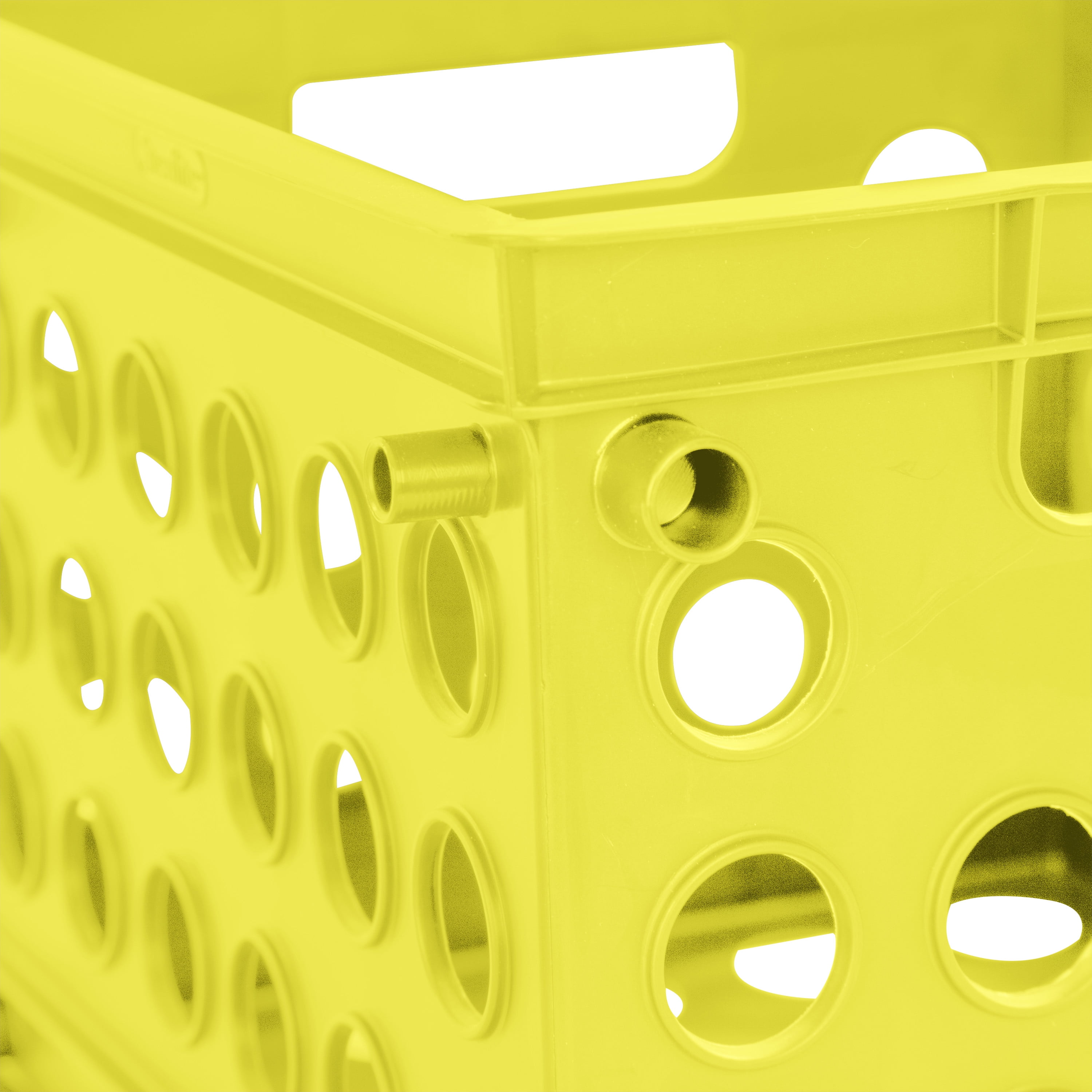 (6 pack) Sterilite Mini Crate Plastic, Lemon Lime
