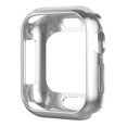 thumbnail image 3 of Miulika 40mm For Apple Watch Series 4 TPU Frame Bumper Protective Full Case Cover silver, 3 of 9