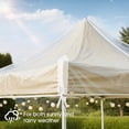 thumbnail image 4 of Topchances 10x10ft Garden Gazebo Rain Protection, Gazebo Canopy Top Waterproof Transparent PVC Cover ONLY, 4 of 16