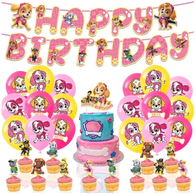 Globos decorativos para cumpleaños alusivos a Skye