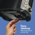 thumbnail image 6 of Hamilton Beach 2-Slice Bread and Bagel Toaster with Extra-Wide Slots and Drop-Down Crumb Tray, Black, 6 of 9