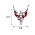 thumbnail image 3 of Red Dragon Holding Crystal Medieval Renaissance Pendant Necklace by Real Metal NK-489, 3 of 5