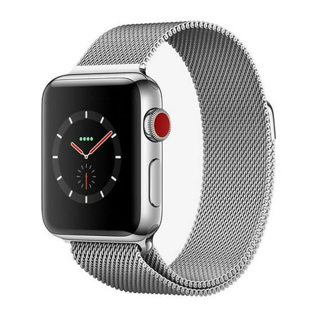 Apple Watch Series 3 (GPS) 38mm / 42mm Space Gray Aluminum Case with Black Sport Band - WiFi GPS - Silver, Used