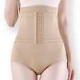 thumbnail image 5 of Ropa interior para mujer, pantalones moldeadores de cintura alta, levantamiento de abdomen posparto, moldeador de cadera, ropa interior de triángulo de nueve botones, entrepierna de algodón, 5 of 5