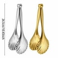 thumbnail image 3 of Stainless Steel Serving Tongs, Elegant Gold Plated Design for Salad, Pastries, Buffet,Utility Tongs for Cooking and Serving, Restaurant Quality Tongs, Salad Servers,Silver,1PC, 3 of 8
